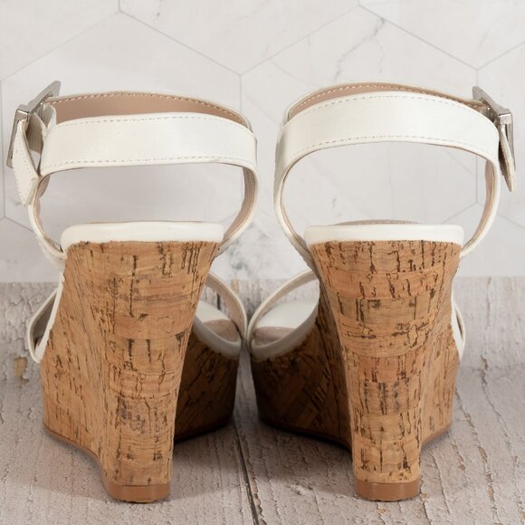 CHARLES by CHARLES DAVID Lindy Color White Cork Wedge Sandal Size 7 M - Picture 12 of 12